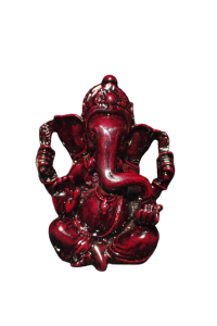 Ganesha (Ganéša) – červená soška 310 gramov (104)