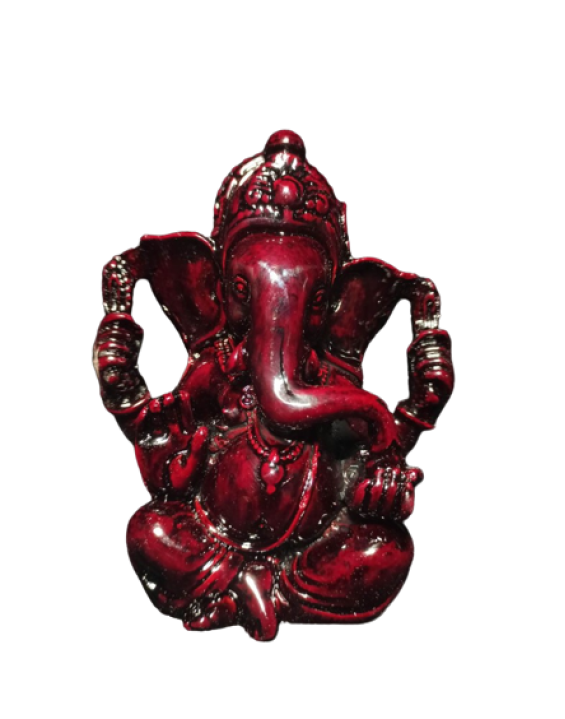 Ganesha (Ganéša) – červená soška 310 gramov (104)