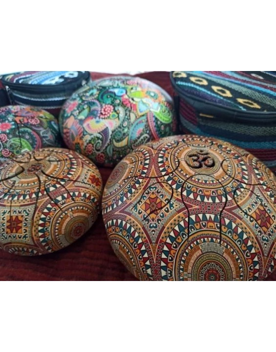 Jazýčkový bubon MANDALA Hippie style – stredný
