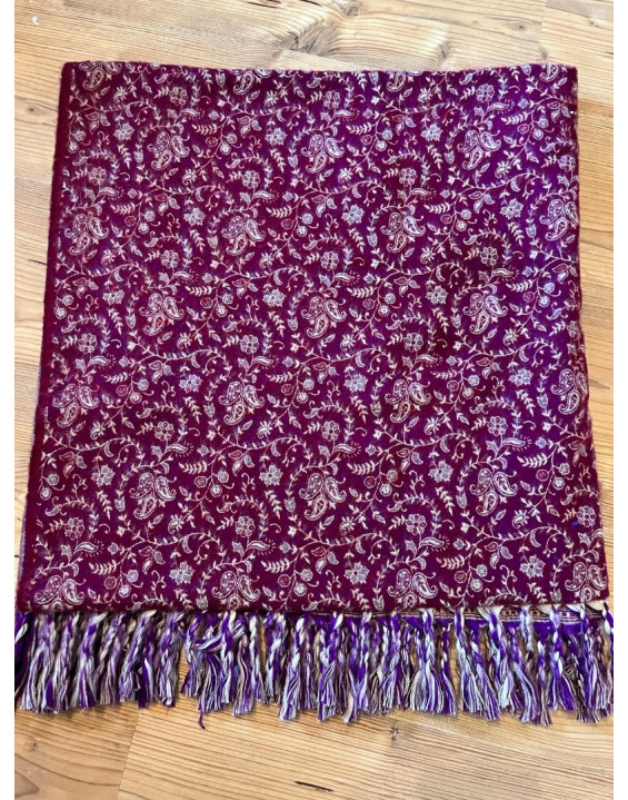 Himalájska deka z ovčej vlny - purpurová (208)
