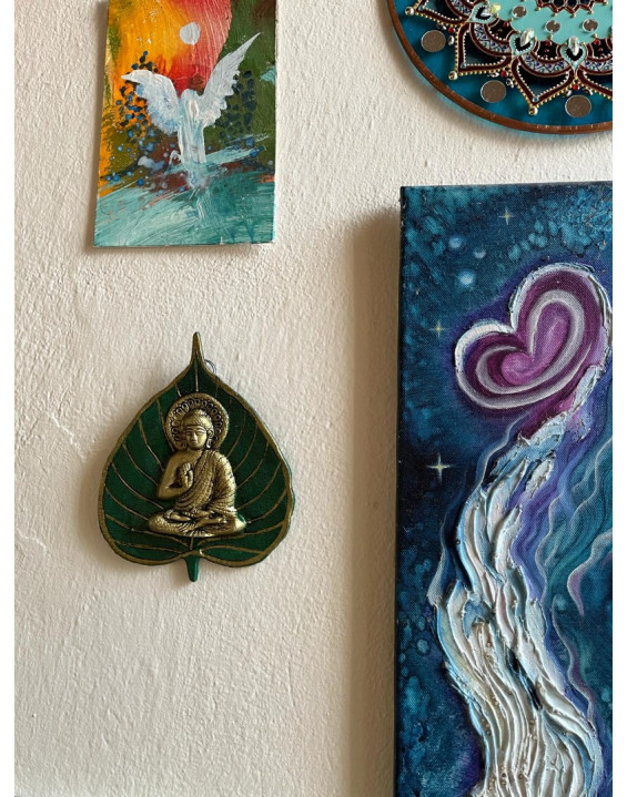 Nástenná dekorácia - BUDHA zelený