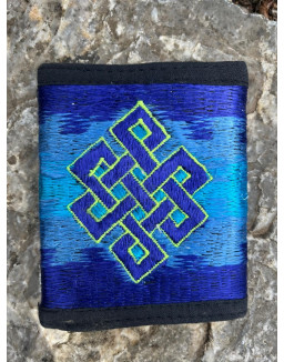 Bavlnená peňaženka Uzol nekonečna - modrá