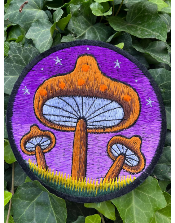 Nášivka Hríby fialová - 15cm