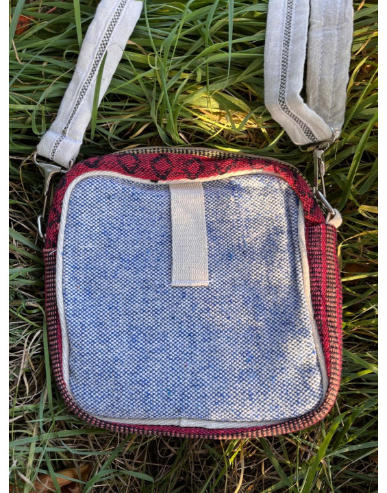 Ethno kabelka z konope -  bielo farebná