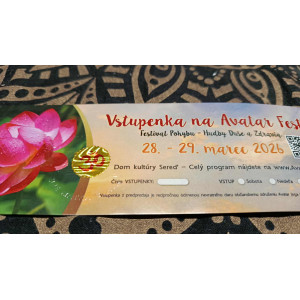 VSTUPENKY UŽ LEN NA MIESTE - Celofestivalová vstupenka dvojdňová - 80 € - Avatar Fest 28. - 29. marec 2026 