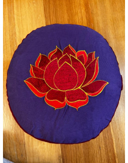 Fialovo/červený Yogi meditačný podsedák - Lotosový kvet