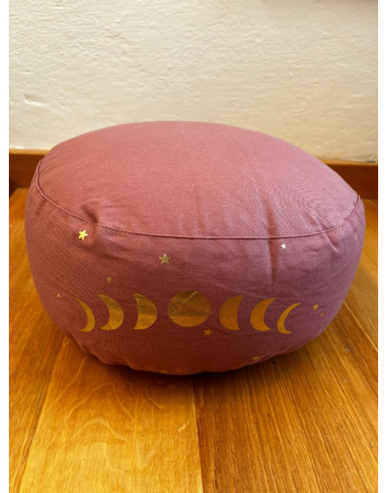 Ružový  Yogi meditačný podsedák - Fázy mesiaca