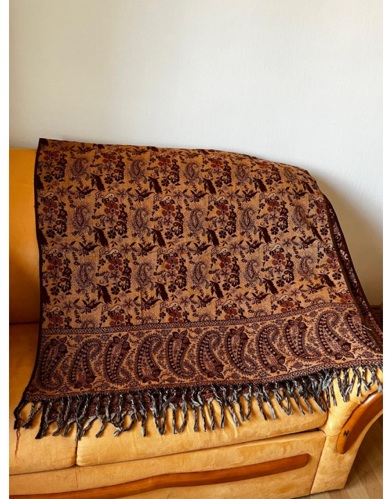 Himalájska deka z ovčej vlny - hnedá NARA