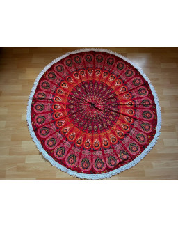 Indická plachta OKRÚHLA - červená - 125cm