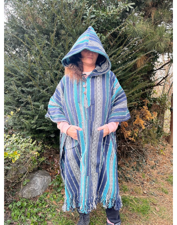 Indické PONCHO – BLUE MOON