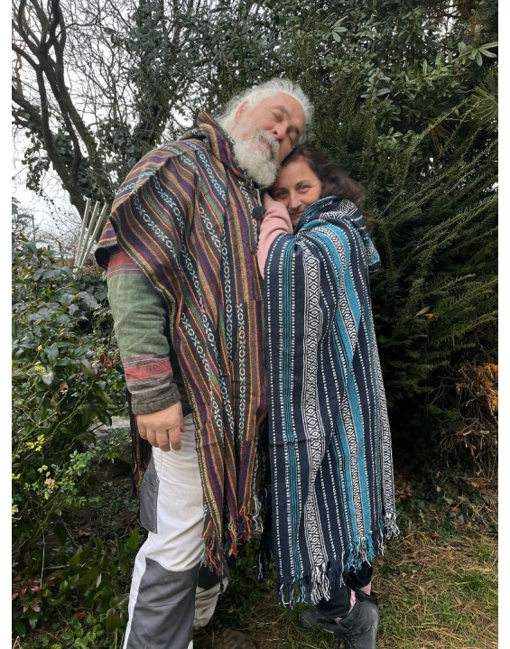 Indické PONCHO – BLUE MOON