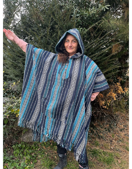 Indické PONCHO – BLUE MOON