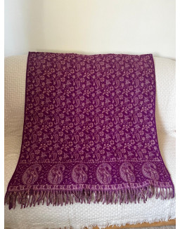 Himalájska deka z ovčej vlny - bledo fialová (206)