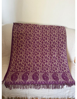 Himalájska deka z ovčej vlny - bledo fialová (206)