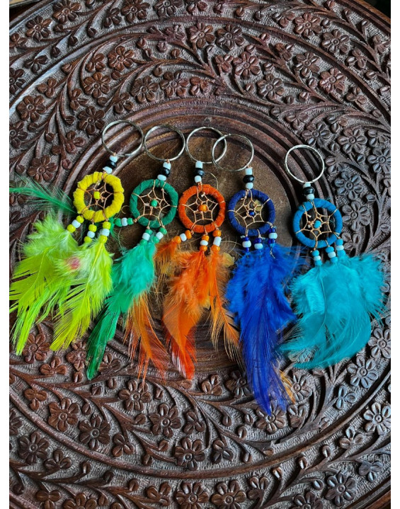 Lapač snov – kľúčenka oranžová