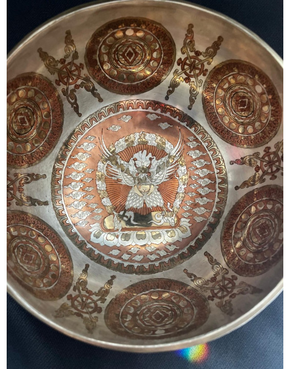 Tibetská miska GARUDA - Strieborno - Medená... (0998) 