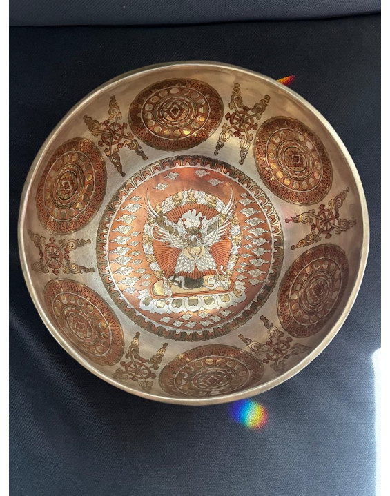 Tibetská miska GARUDA - Strieborno - Medená... (0998) 