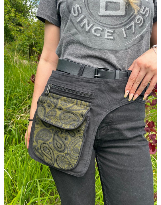 Ladvinka ORNAMENT - čierno/tmavozelená