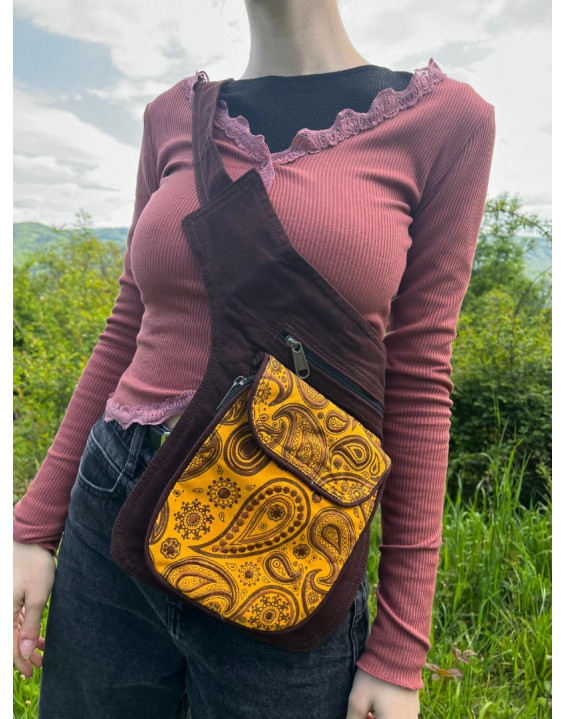 Ladvinka ORNAMENT - hnedo/oranžová