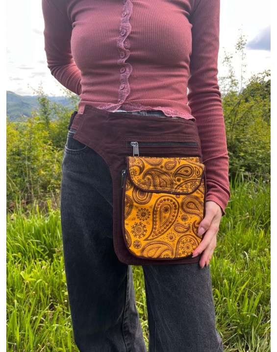 Ladvinka ORNAMENT - hnedo/oranžová