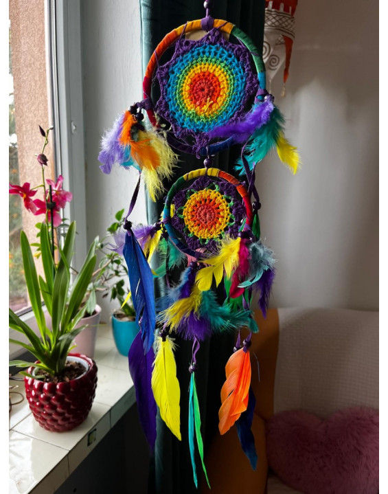 Lapač snov – pestrofarebný - viacstupňový