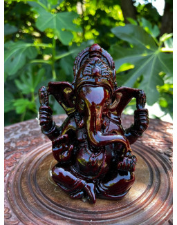 Ganesha (Ganéša) – červená soška 310 gramov (104)