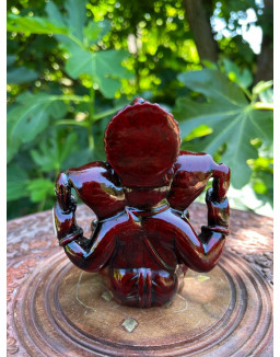 Ganesha (Ganéša) – červená soška 310 gramov (104)