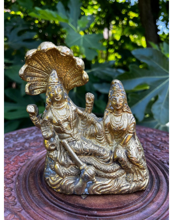Soška – Lakshmi a Narayana – kovová menšia (115)
