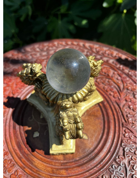 Soška – 3 zlatý draci so sklenenou guľou (140)