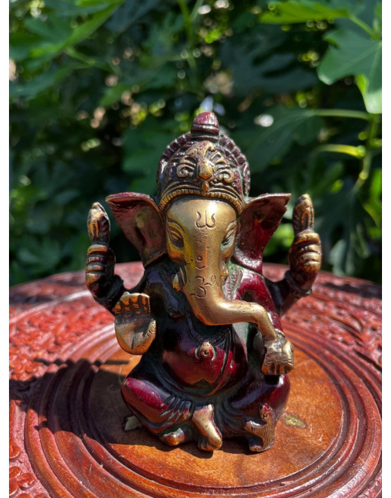 Ganesha (Ganéša) – kovová soška stredne veľká 800 gramov (117)