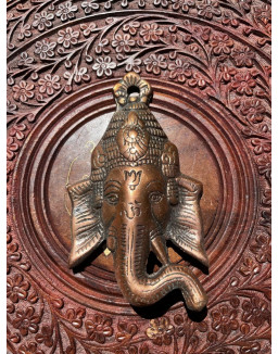 GANESHA – závesný na stenu – pomedený (15 cm)