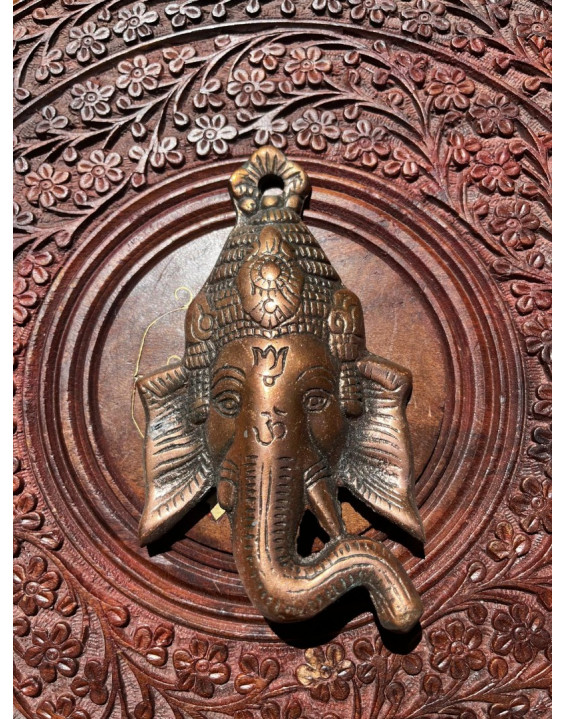 GANESHA – závesný na stenu – pomedený (15 cm)