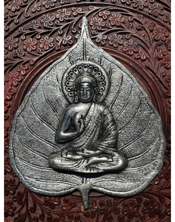 Nástenná dekorácia - BUDHA strieborný