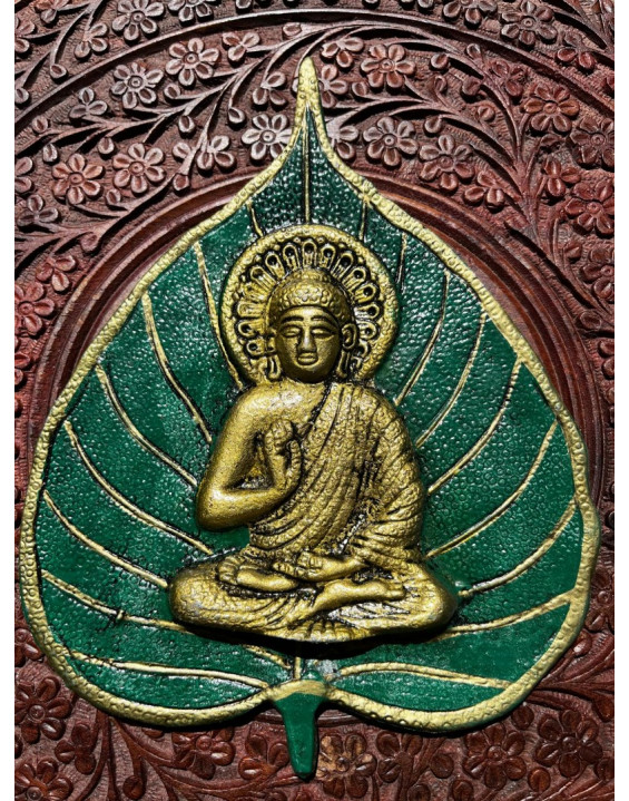 Nástenná dekorácia - BUDHA zelený