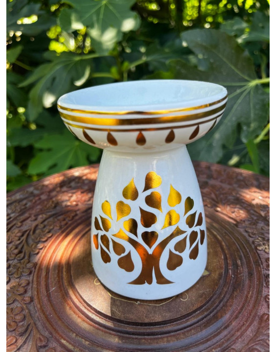 Aroma lampa - strom života - bielo zlatá