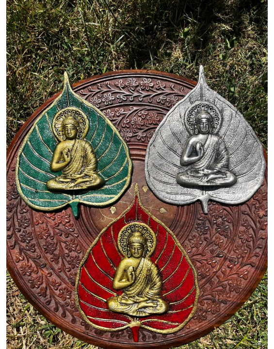 Nástenná dekorácia - BUDHA strieborný