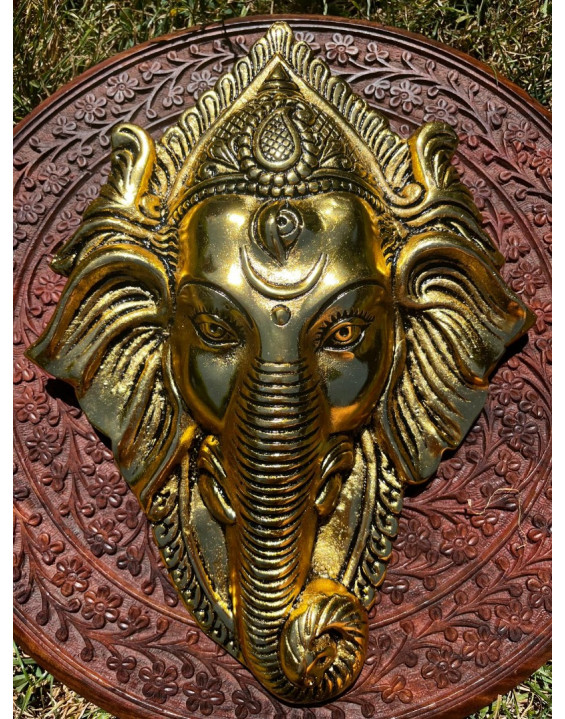 GANESHA – závesný na stenu – zlatý