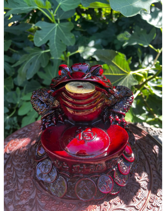  Žabka Hojnosti - červená VEĽKÁ