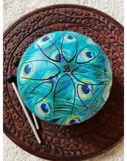 Jazýčkový bubon Pávie perá –  stredný