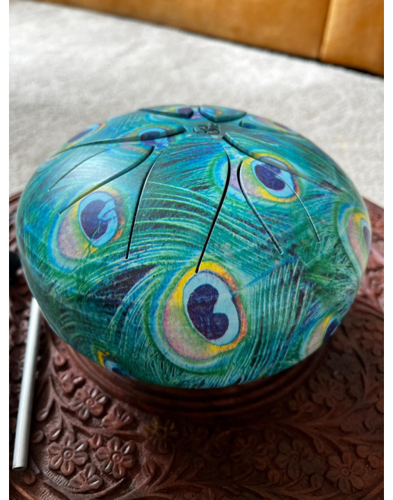 Jazýčkový bubon Pávie perá –  stredný