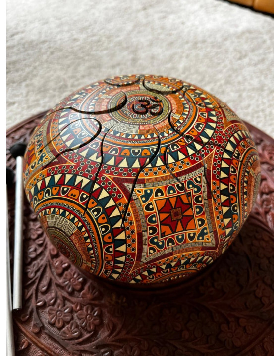 Jazýčkový bubon MANDALA Hippie style – stredný