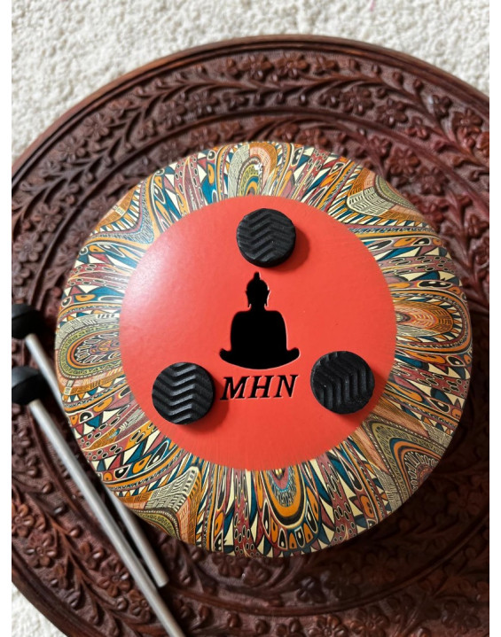 Jazýčkový bubon MANDALA Hippie style – stredný