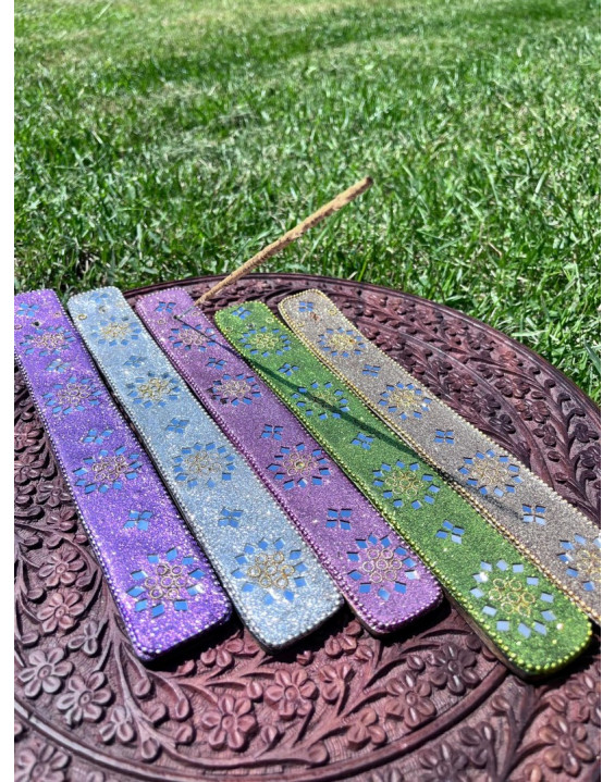 Stojan pod vonné tyčinky-trblietavý (fialová)