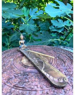 Stojan na vonné tyčinky - BUDHA zlato čierny