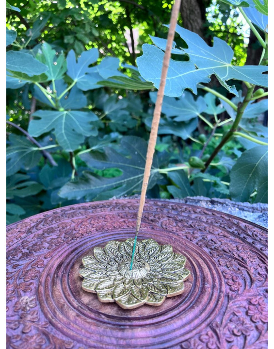 Stojan na vonné tyčinky- lotosový kvet zlatý