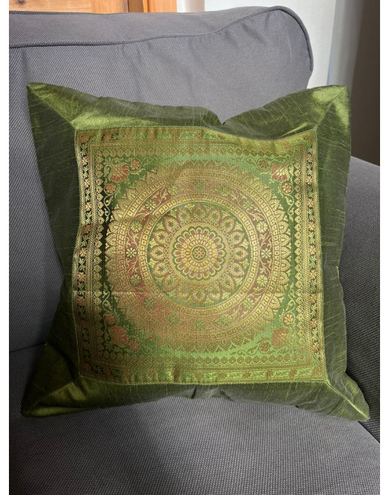 Poťah na vankúšik- MANDALA zelená – rozmery 40×40 cm