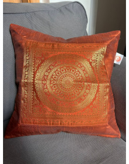 Poťah na vankúšik- MANDALA  tehlový– rozmery 40×40 cm 