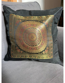 Poťah na vankúšik- MANDALA Čierna – rozmery 40×40 cm 