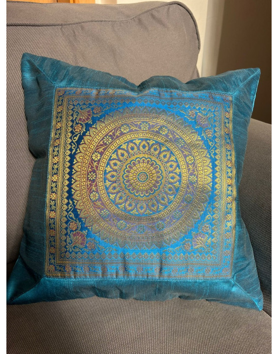 Poťah na vankúšik -MANDALA Modrá- rozmery 40×40 cm