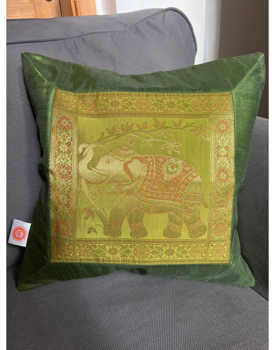 Poťah na vankúšik -SLON zelený – rozmery 40×40 cm 